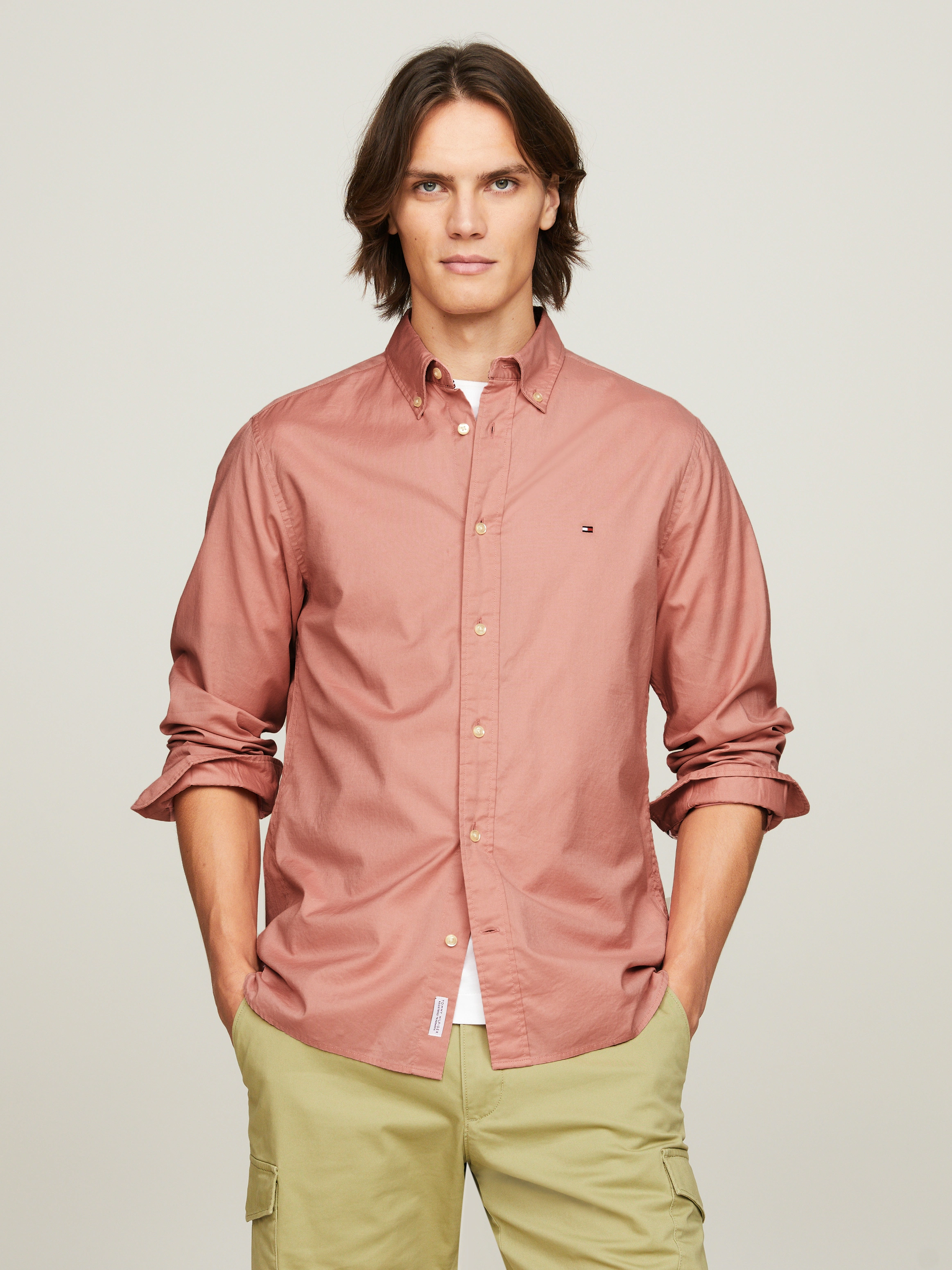 Tommy Hilfiger Langarmhemd "FLEX POPLIN RF SHIRT", mit Tommy Hilfiger Label günstig online kaufen