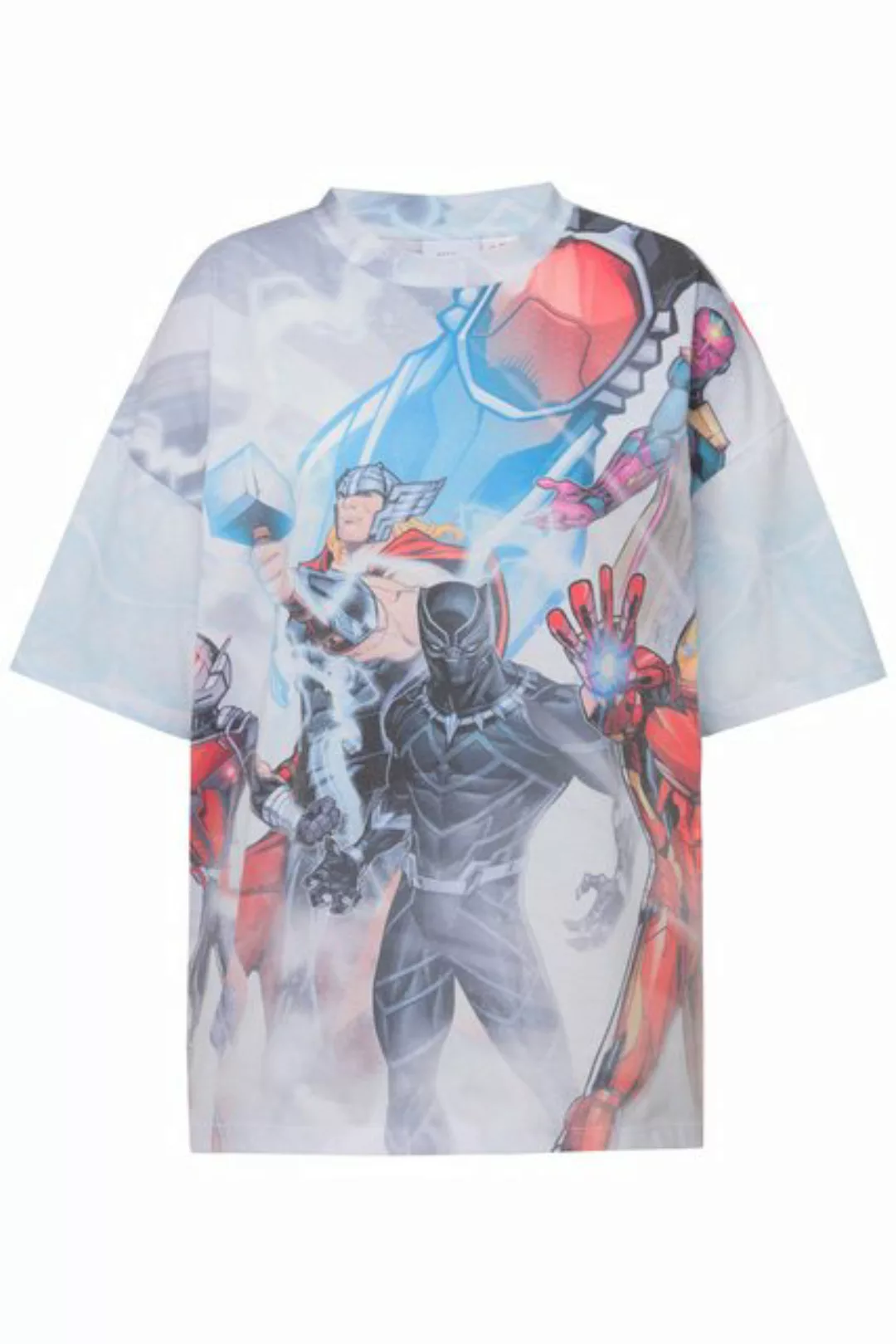 Studio Untold T-Shirt Marvel T-Shirt Rundhals Oversized Unisex Print günstig online kaufen