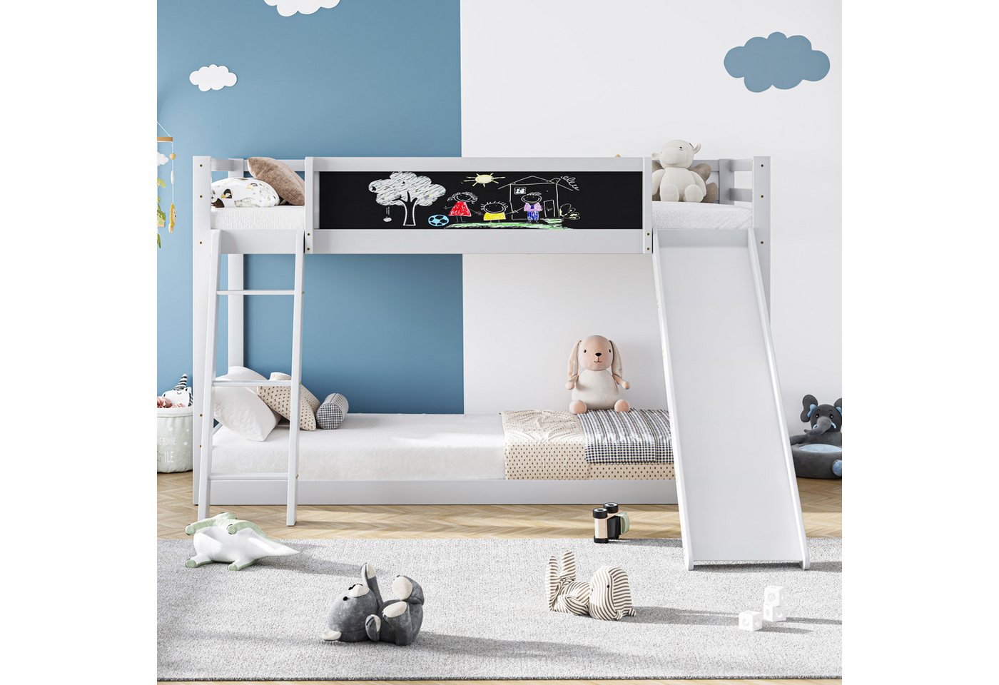 WISHDOR Etagenbett Doppelbett, Kinderbett (Hochbett, 1-St., 90x200cm), mit günstig online kaufen