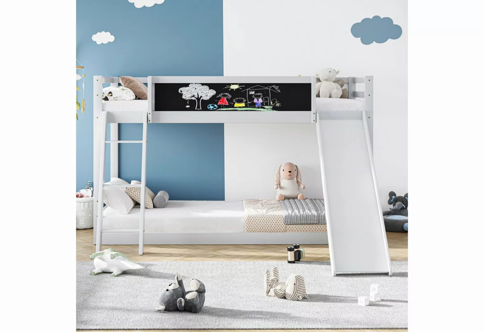 WISHDOR Etagenbett Doppelbett, Kinderbett (Hochbett, 1-St., 90x200cm), mit günstig online kaufen