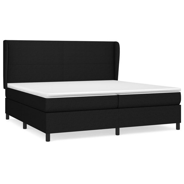 vidaXL Bettgestell Boxspringbett mit Matratze Schwarz 200x200 cm Stoff Bett günstig online kaufen