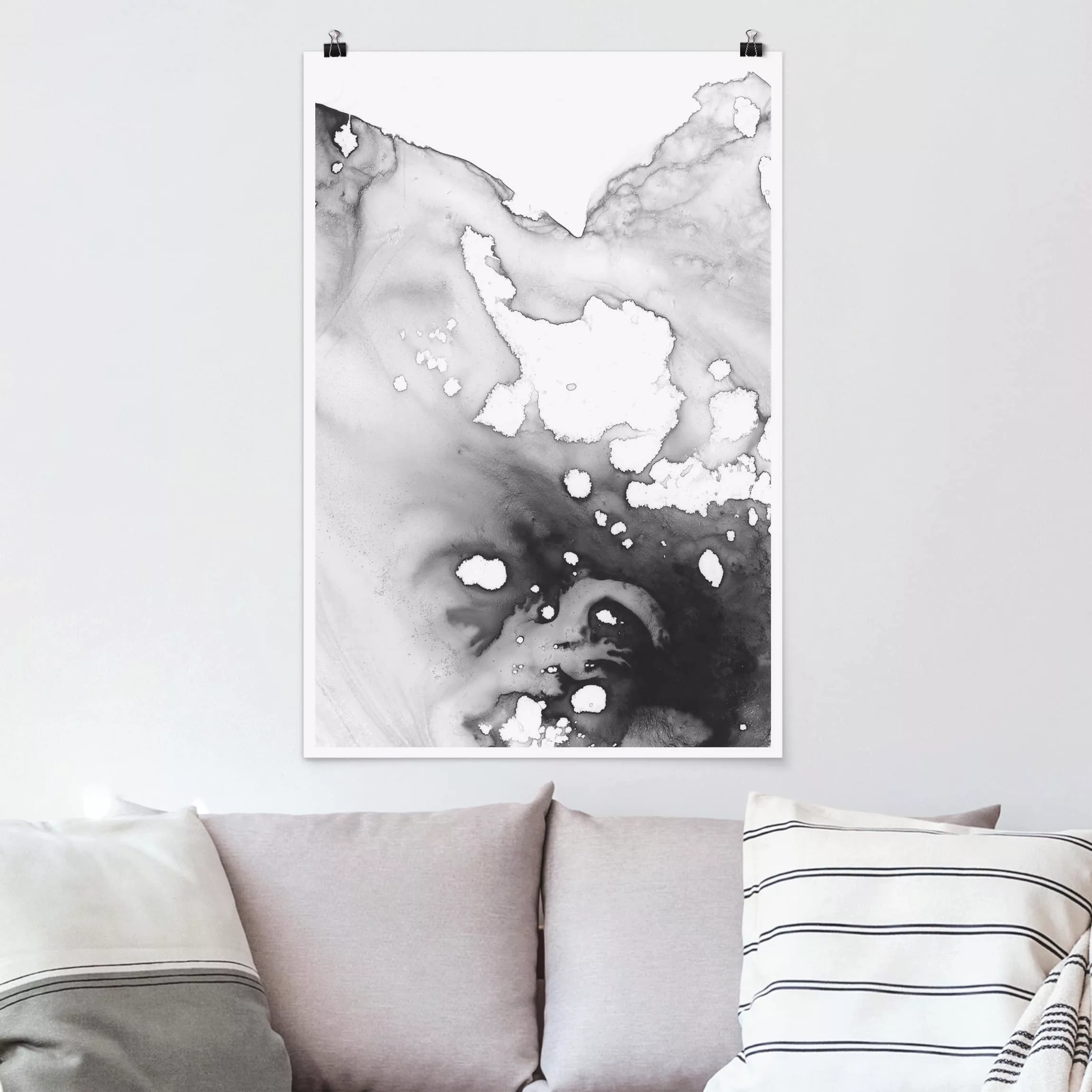 Poster Abstrakt - Hochformat Dunst und Wasser III günstig online kaufen