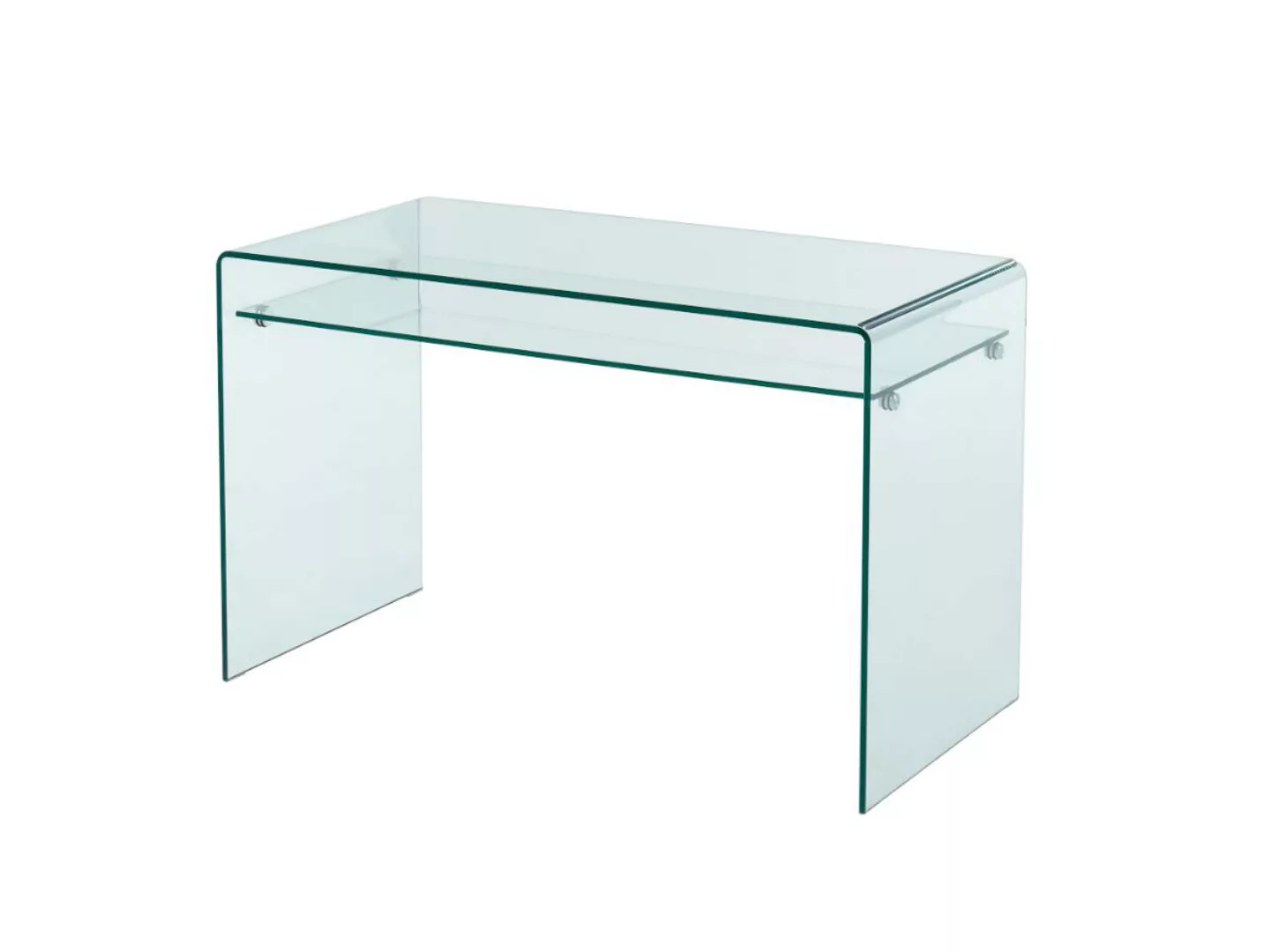 Schreibtisch mit 1 Ablage - Glas - STILEOS günstig online kaufen