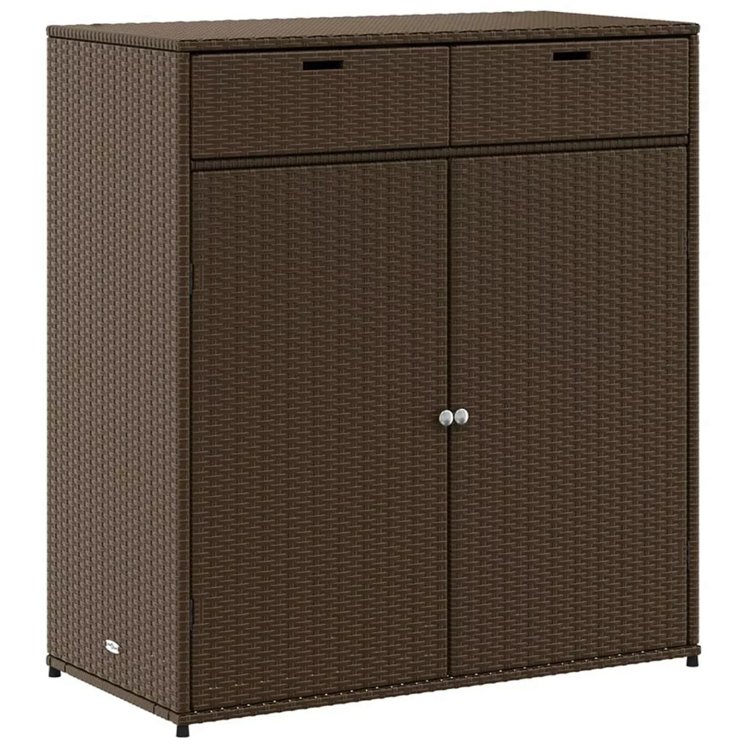 vidaXL Gartenschrank Braun 105x55x113 cm Poly Rattan günstig online kaufen