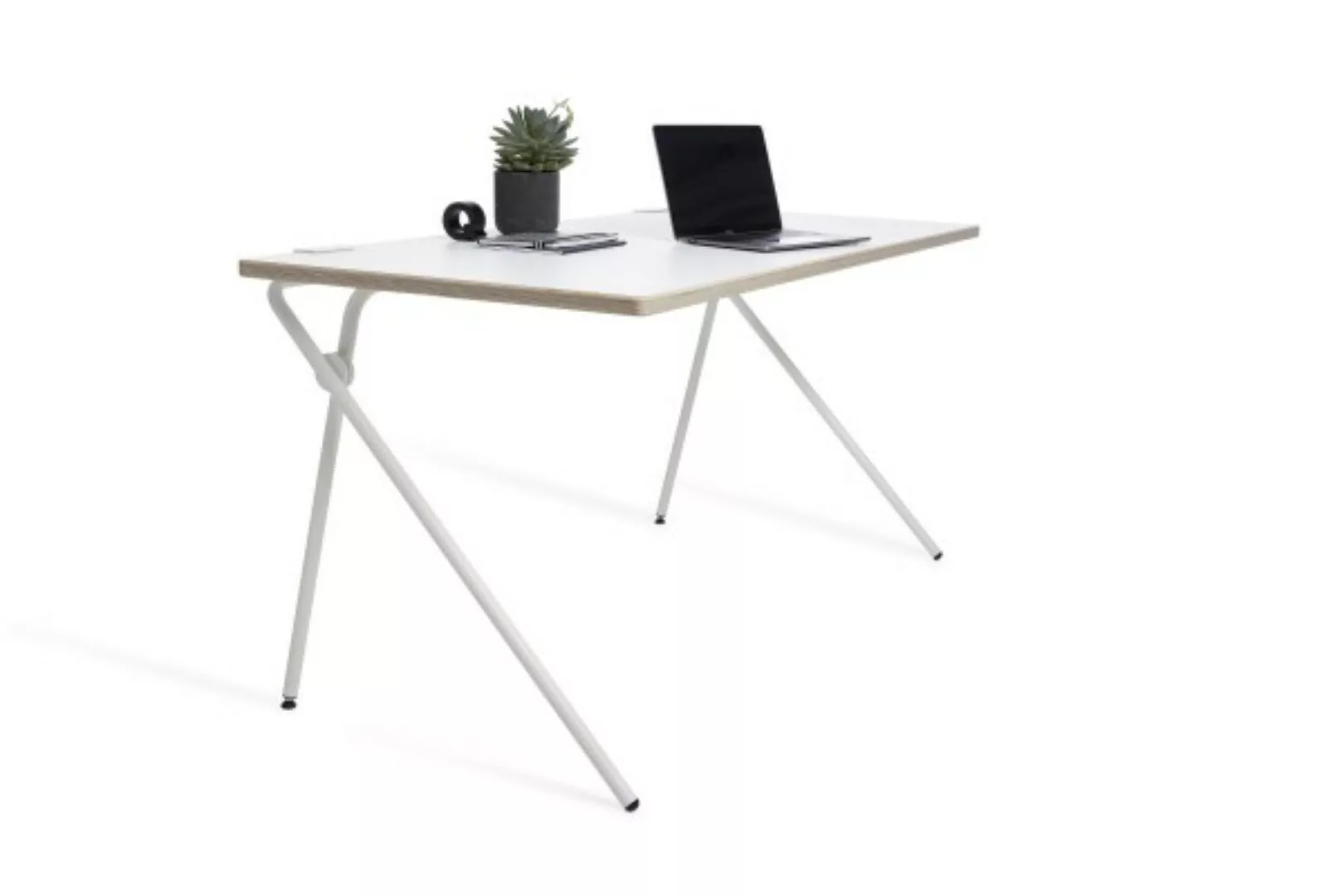 Plato Schreibtisch Set One Gestell weiß Platte weiße CPL Beschichtung günstig online kaufen