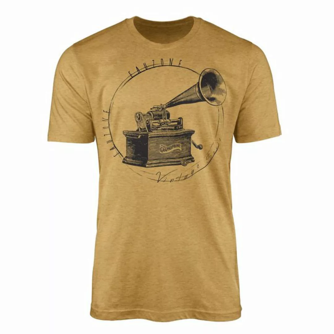 Sinus Art T-Shirt Vintage Herren T-Shirt Grammophon günstig online kaufen