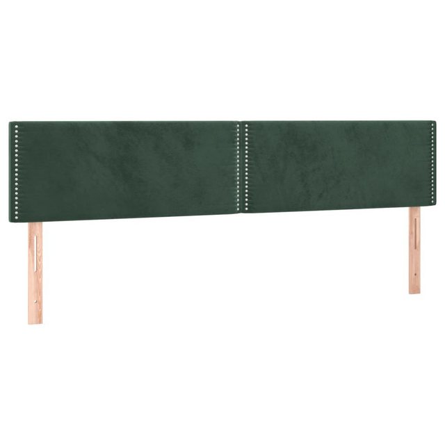 vidaXL Bett, Kopfteile 2 Stk. Dunkelgrün 80x5x78/88 cm Samt günstig online kaufen