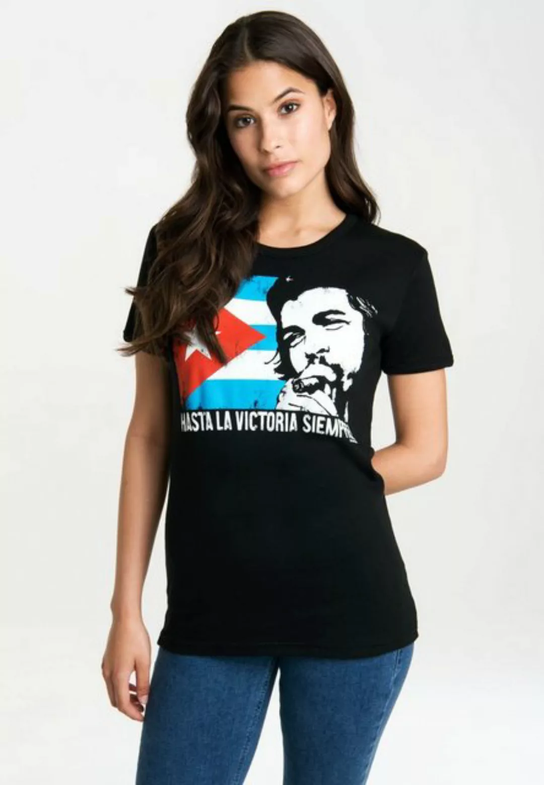LOGOSHIRT T-Shirt "Che - Cuban Flag", mit lizenziertem Originaldesign günstig online kaufen
