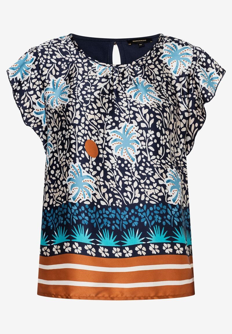 MORE&MORE Kurzarmshirt Blusenshirt günstig online kaufen