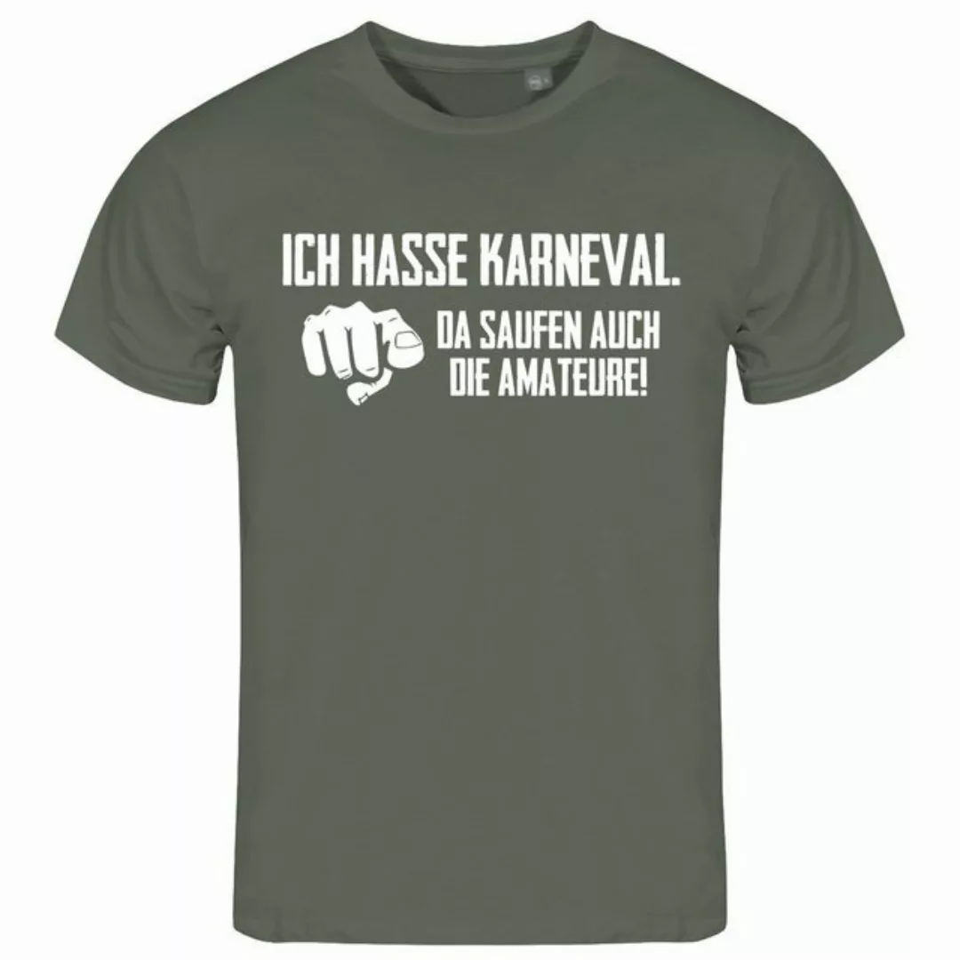 deinshirt Print-Shirt Herren T-Shirt Ich hasse Karneval da saufen auch die günstig online kaufen