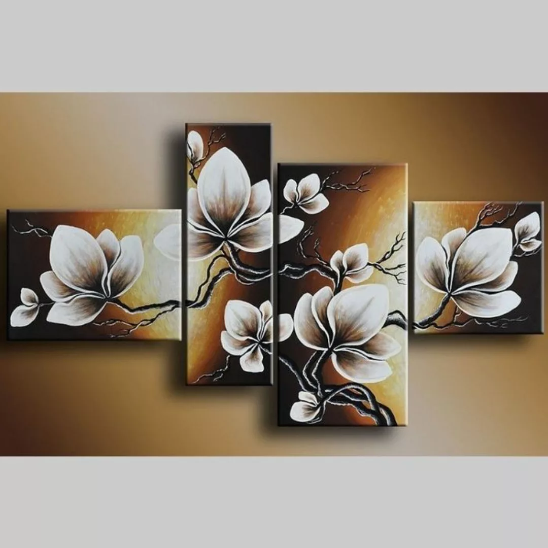 4 Leinwandbilder MAGNOLIA (15) 120 x 70cm Handgemalt günstig online kaufen