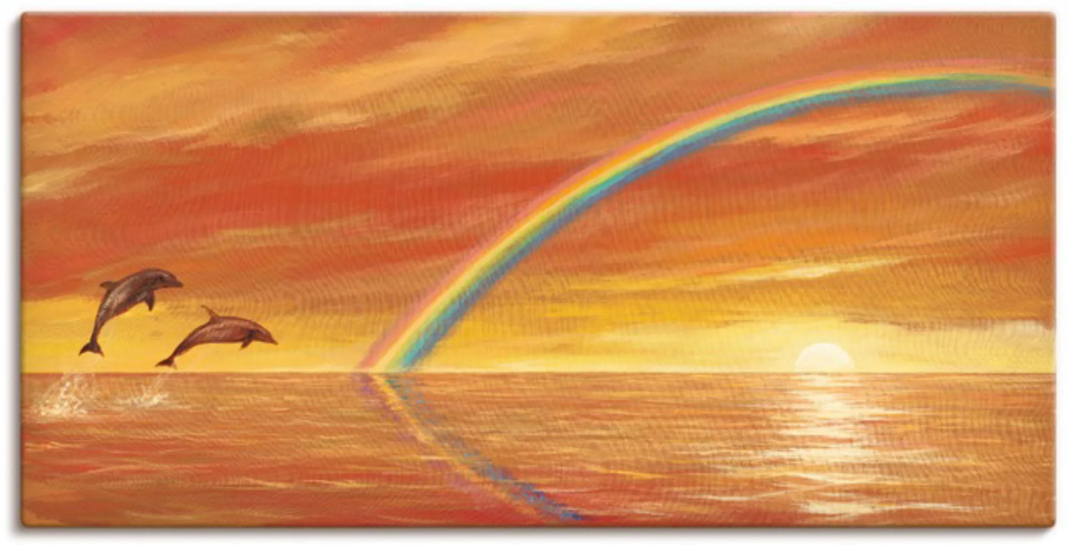 Artland Wandbild "Regenbogen über dem Meer", Wassertiere, (1 St.), als Alub günstig online kaufen