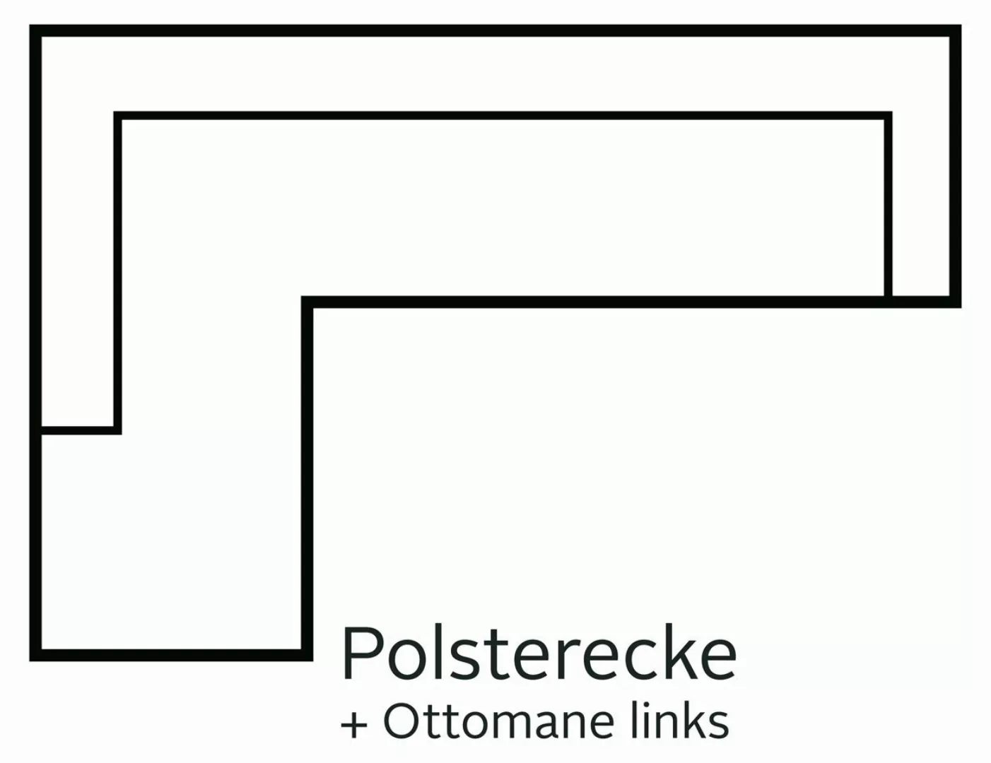 Home affaire Ecksofa "Julia L-Form", Federkern-Polsterung, Holzfüße, Keder günstig online kaufen