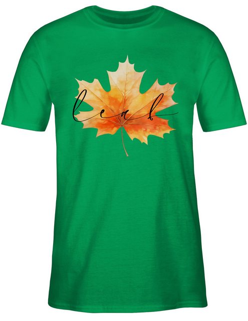 Shirtracer T-Shirt Herbstblatt, Herbstfarben, Herbstliches Blatt, Herbstmot günstig online kaufen