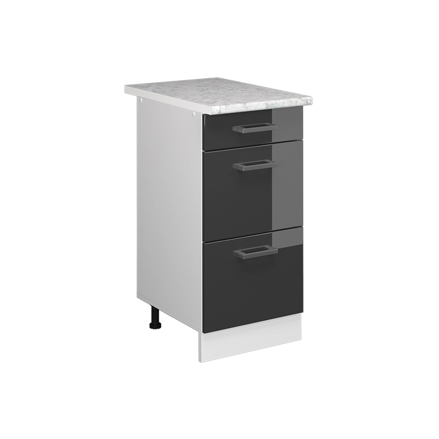 Vicco Unterschrank R-Line, Anthrazit Hochglanz/Weiß, 40cm günstig online kaufen