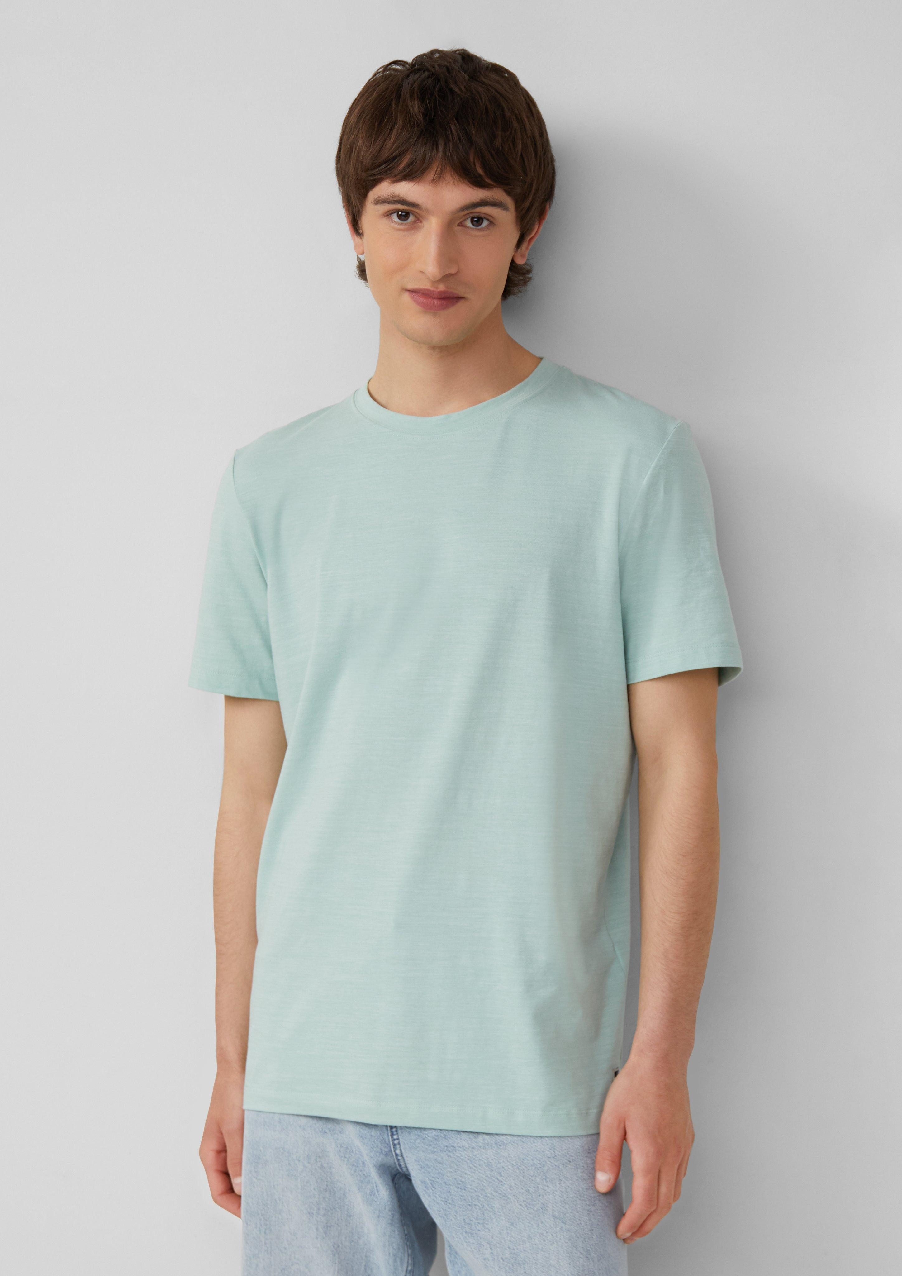 s.Oliver Kurzarmshirt Meliertes T-Shirt aus Baumwollmix günstig online kaufen