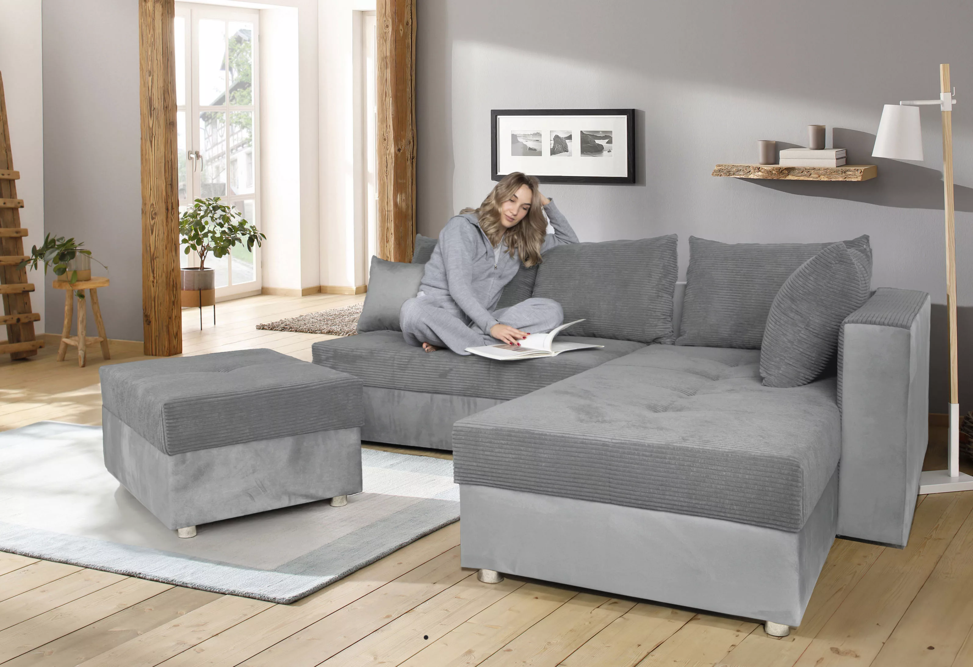 COLLECTION AB Ecksofa "Italia L-Form", mit Bettfunktion und Bettkasten, in günstig online kaufen