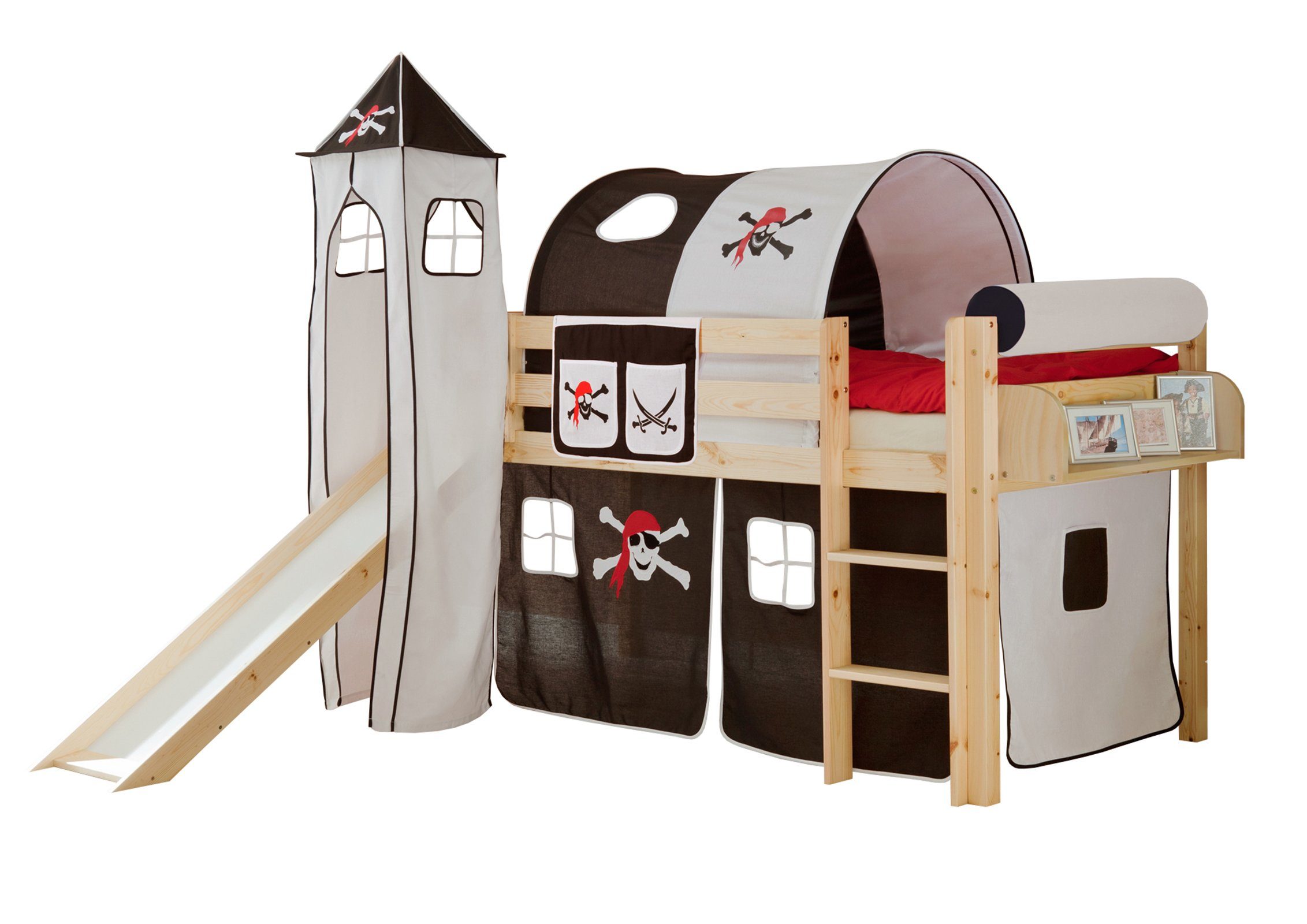Ticaa Hochbett Rutschbett mit Turm "Kasper" günstig online kaufen