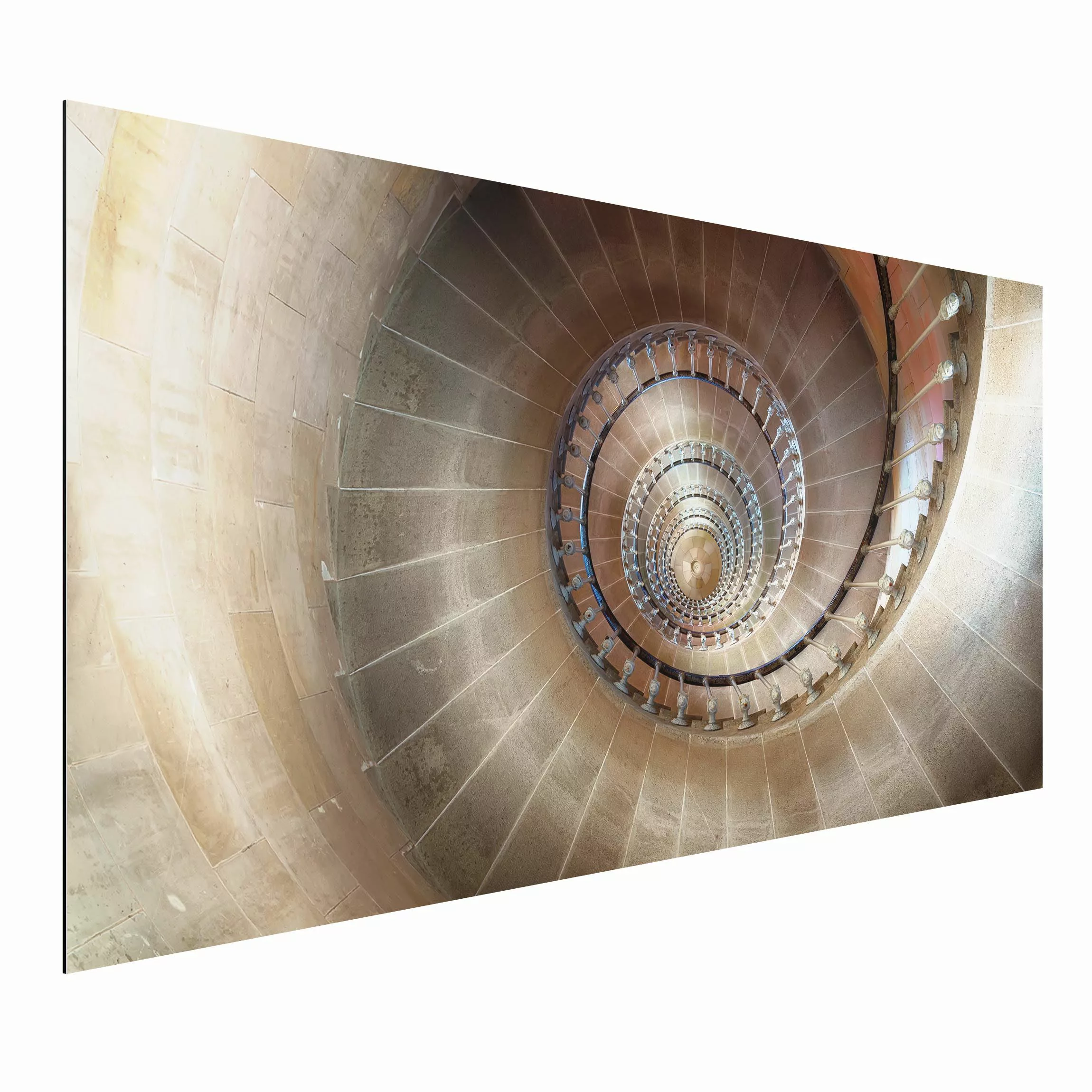 Alu-Dibond Bild Spiralförmiger Treppenaufgang in Chicago günstig online kaufen