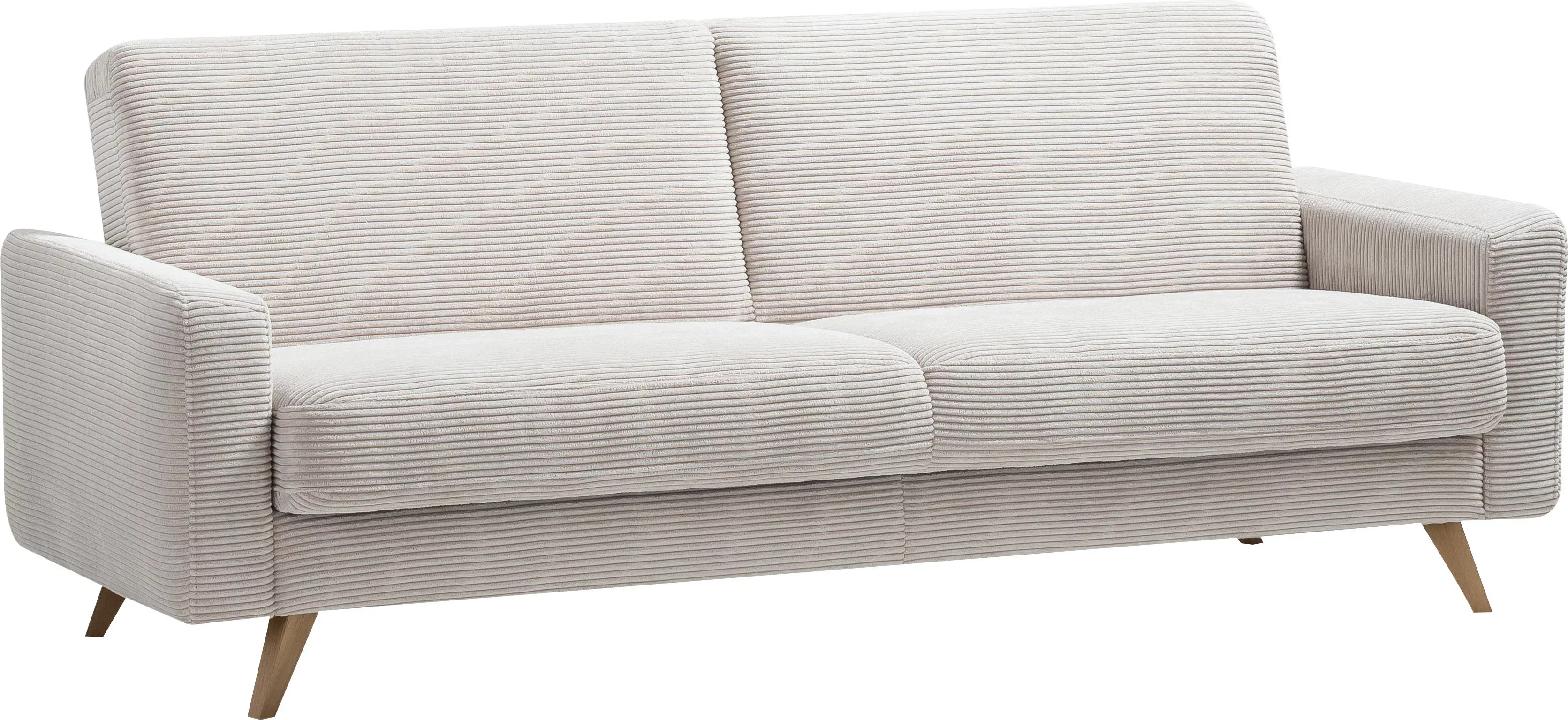 exxpo - sofa fashion 3-Sitzer "Samso, elegant und bequem, aktueller Cord Be günstig online kaufen