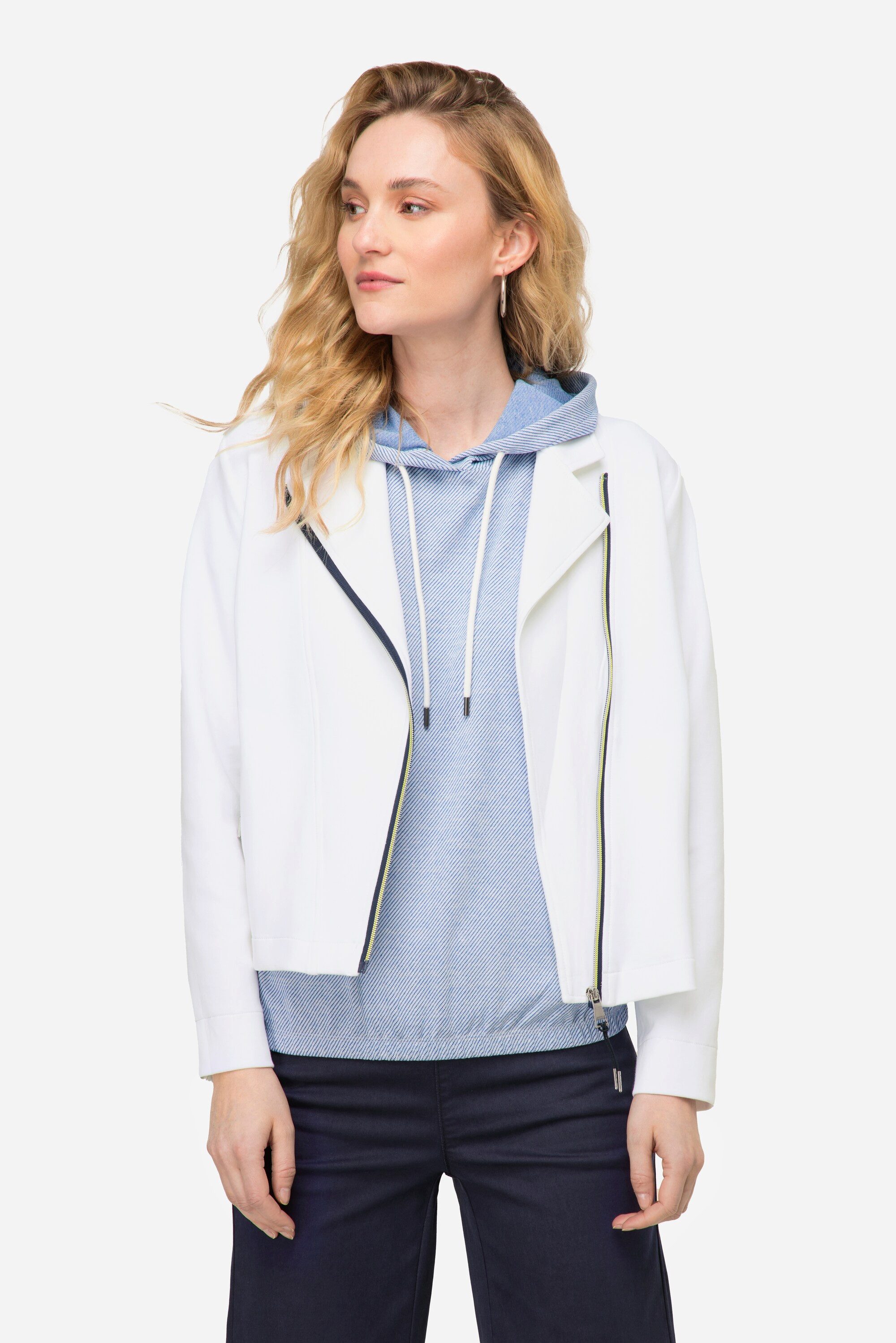 Laurasøn Sommerjacke Biker-Jacke Sweat Revers Zipper günstig online kaufen