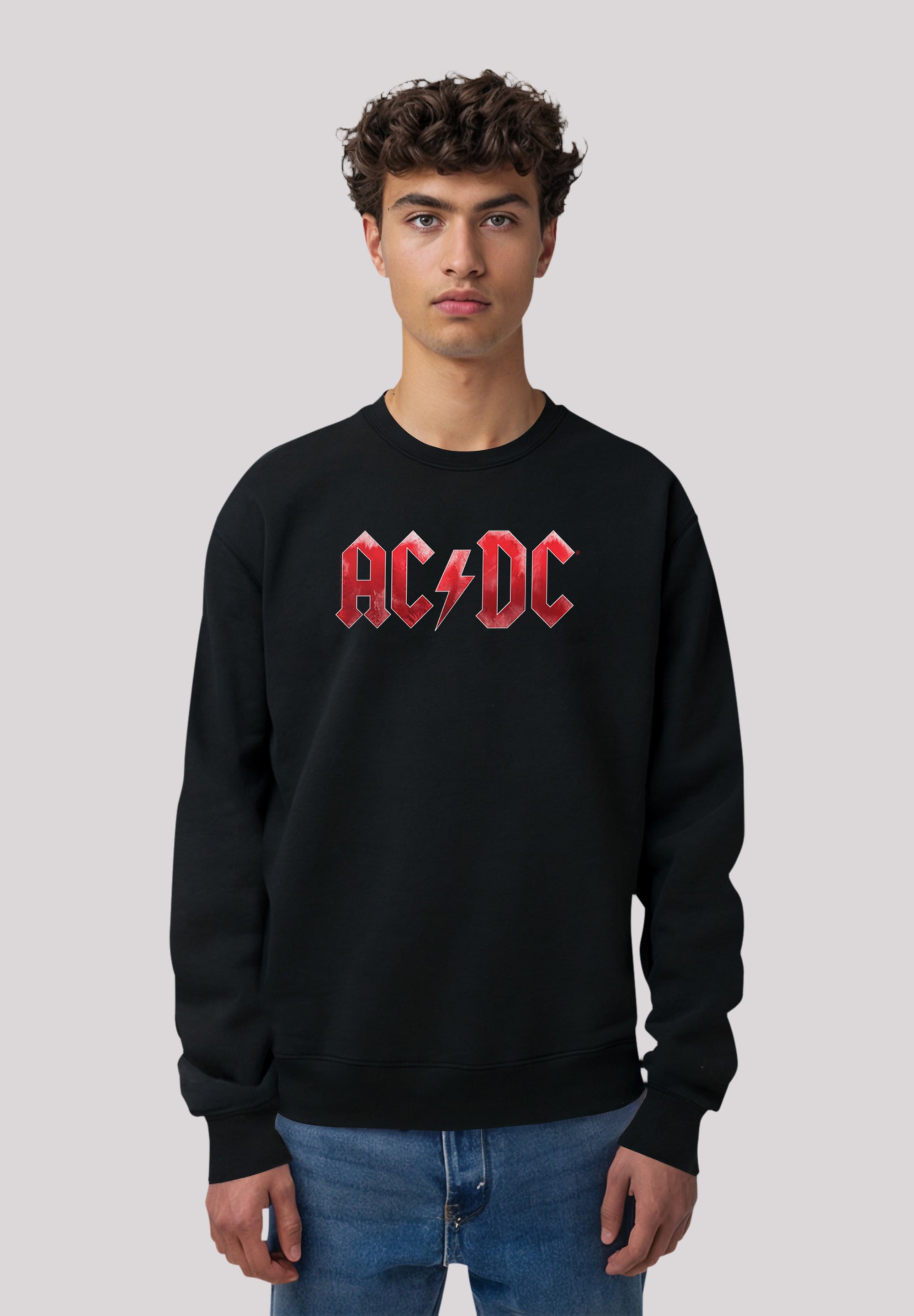 F4NT4STIC Sweatshirt "AC/DC Rock Musik Band Red Ice Logo", Premium Qualität günstig online kaufen