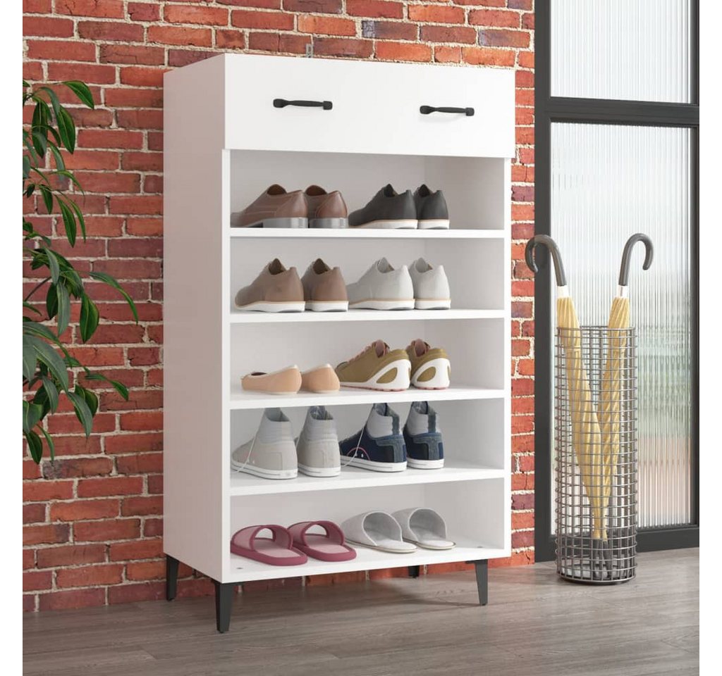 vidaXL Schuhschrank Schuhschrank Weiß 60x35x105 cm Spanplatte Schuhregal Au günstig online kaufen