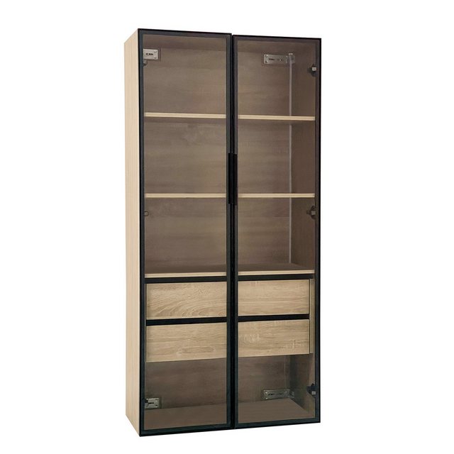 IDEASY Glasvitrine Vitrine,Hochschrank,Badezimmerschrank,Aufbewahrungsschra günstig online kaufen