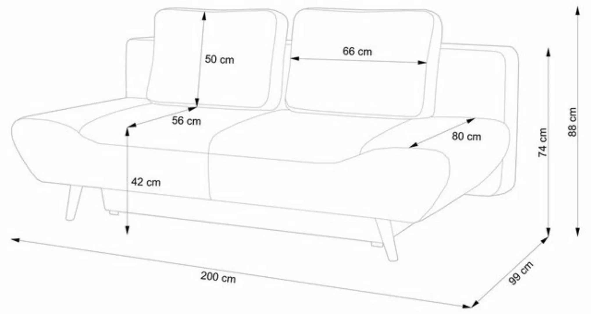 andas Schlafsofa "Segmon" günstig online kaufen