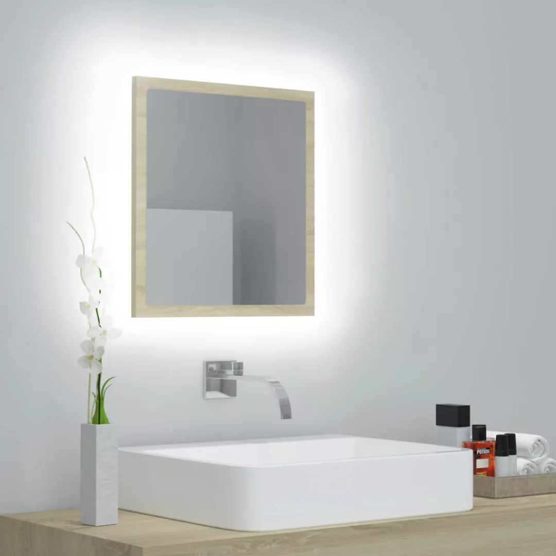 Led-badspiegel Sonoma-eiche 40x8,5x37 Cm Spanplatte günstig online kaufen