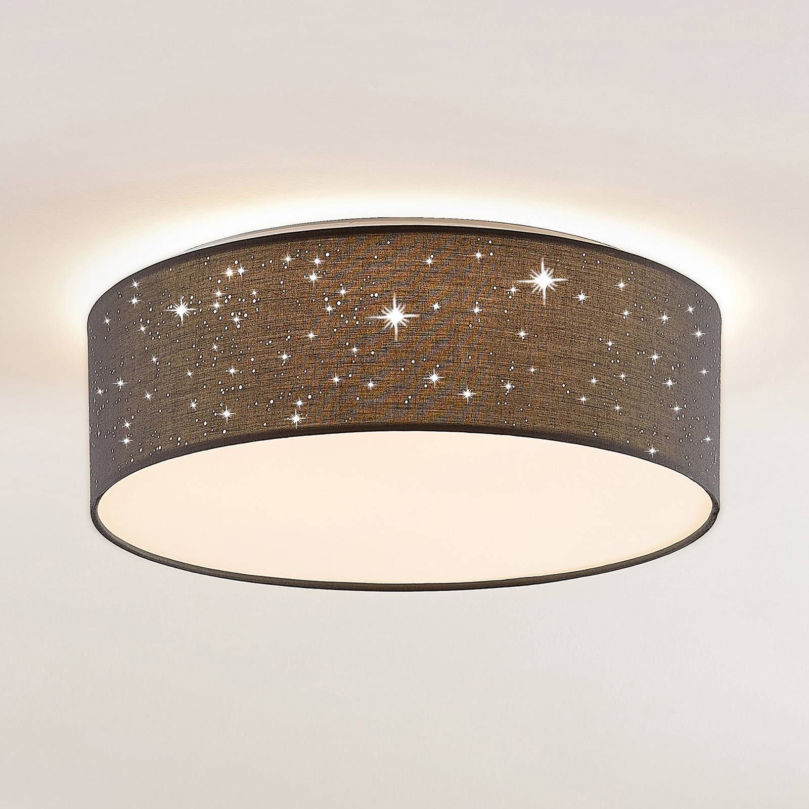 Lindby Ellamina LED-Deckenleuchte 40 cm dunkelgrau günstig online kaufen