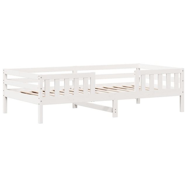 vidaXL Bett Massivholzbett ohne Matratze Weiß 75x190 cm Kiefernholz günstig online kaufen