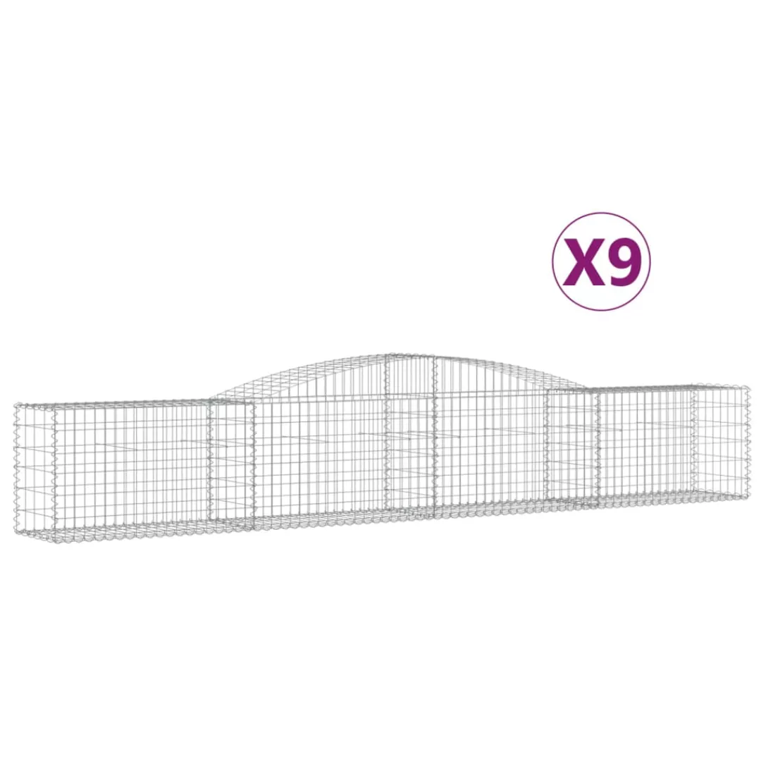 Vidaxl Gabionen Mit Hochbogen 9 Stk. 400x50x60/80cm Verzinktes Eisen günstig online kaufen