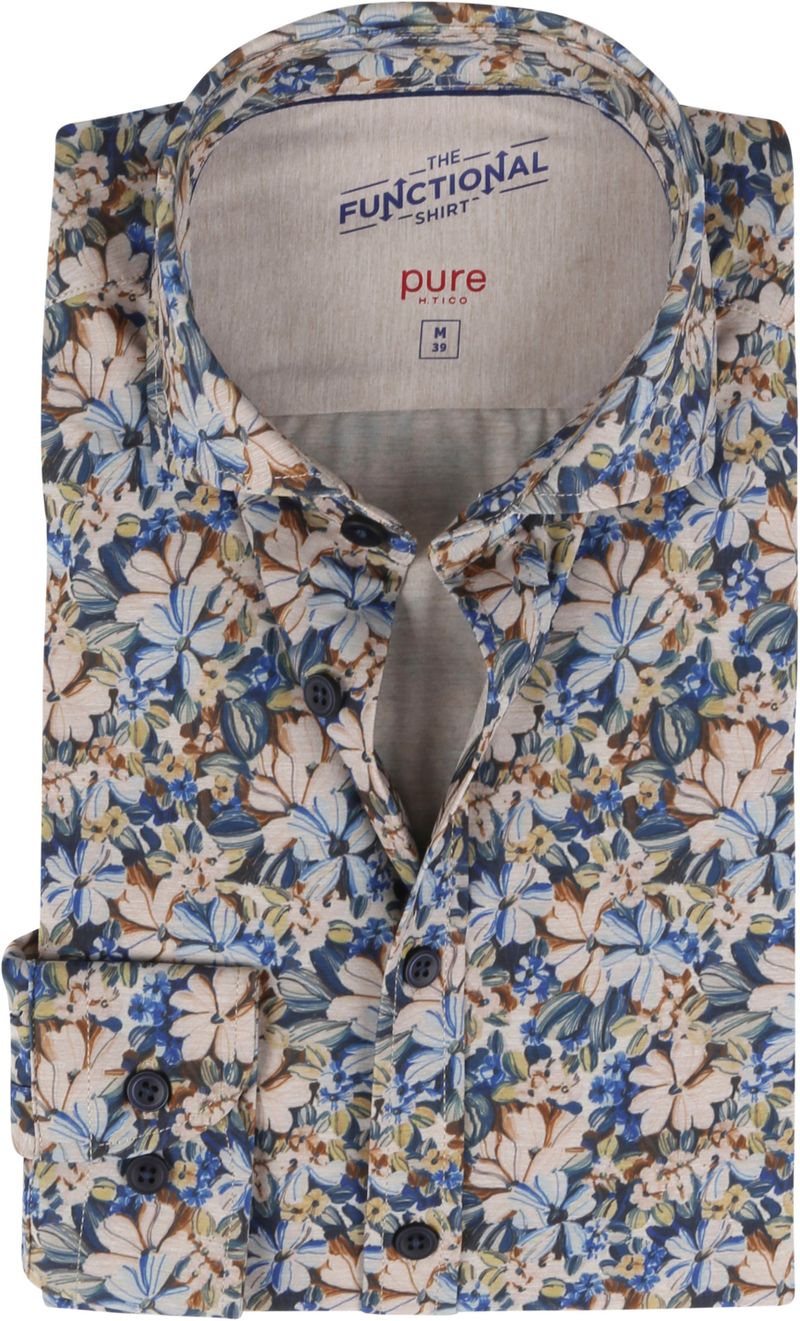 Pure Functional Hemd Blumenmuster Multicolour - Größe 39 günstig online kaufen