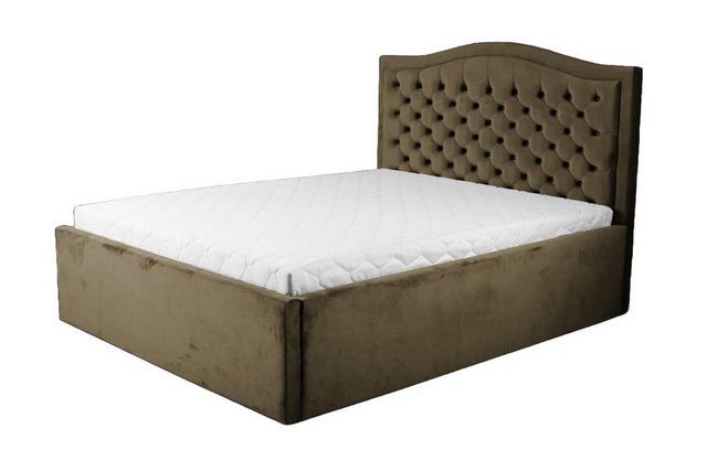 JVmoebel Bett Braunes Chesterfield Bett Klassisches Schlafzimmermöbel Desig günstig online kaufen