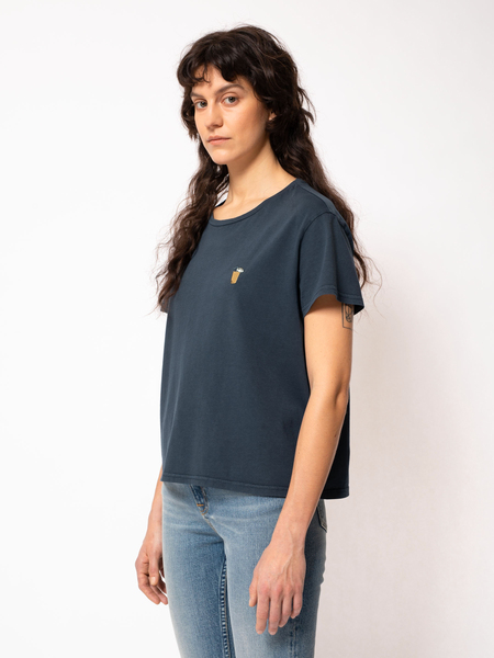 Verkürztes Damen T-shirt "Lisa Pina Colada", Navy günstig online kaufen