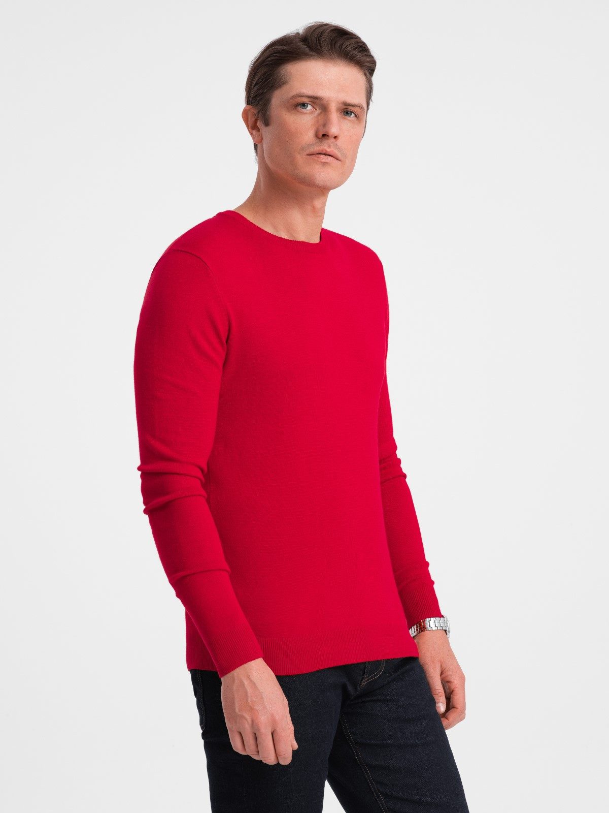 OMBRE Rundhalspullover Klassischer Herrenpullover mit Rundhalsausschnitt günstig online kaufen