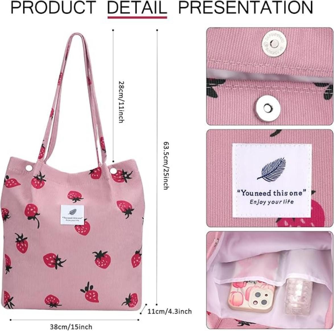 Coonoor Schultertasche Damen Grosse Kapazität Canvas günstig online kaufen
