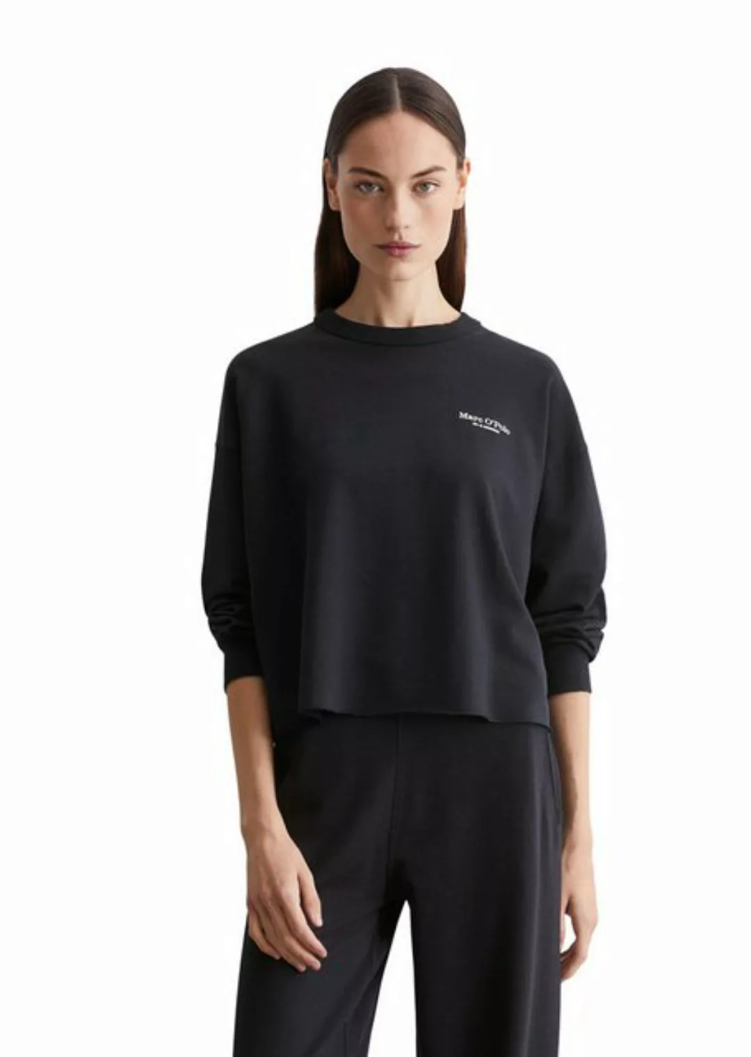 Marc O'Polo Sweatshirt aus Organic-Cotton-Viskose-Mix günstig online kaufen