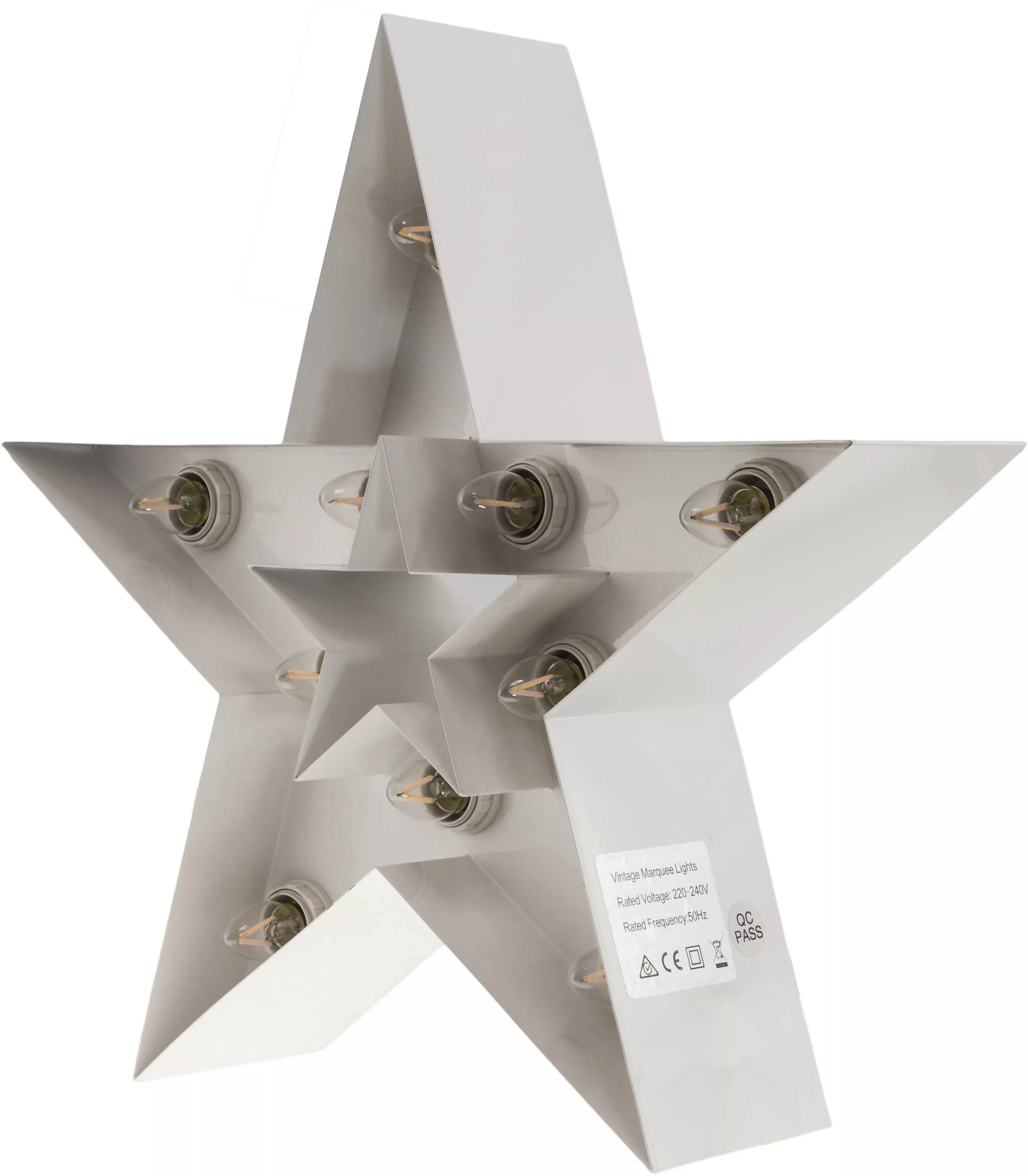 MARQUEE LIGHTS LED Dekolicht »Star«, 10 flammig-flammig, Wandlampe, Tischla günstig online kaufen