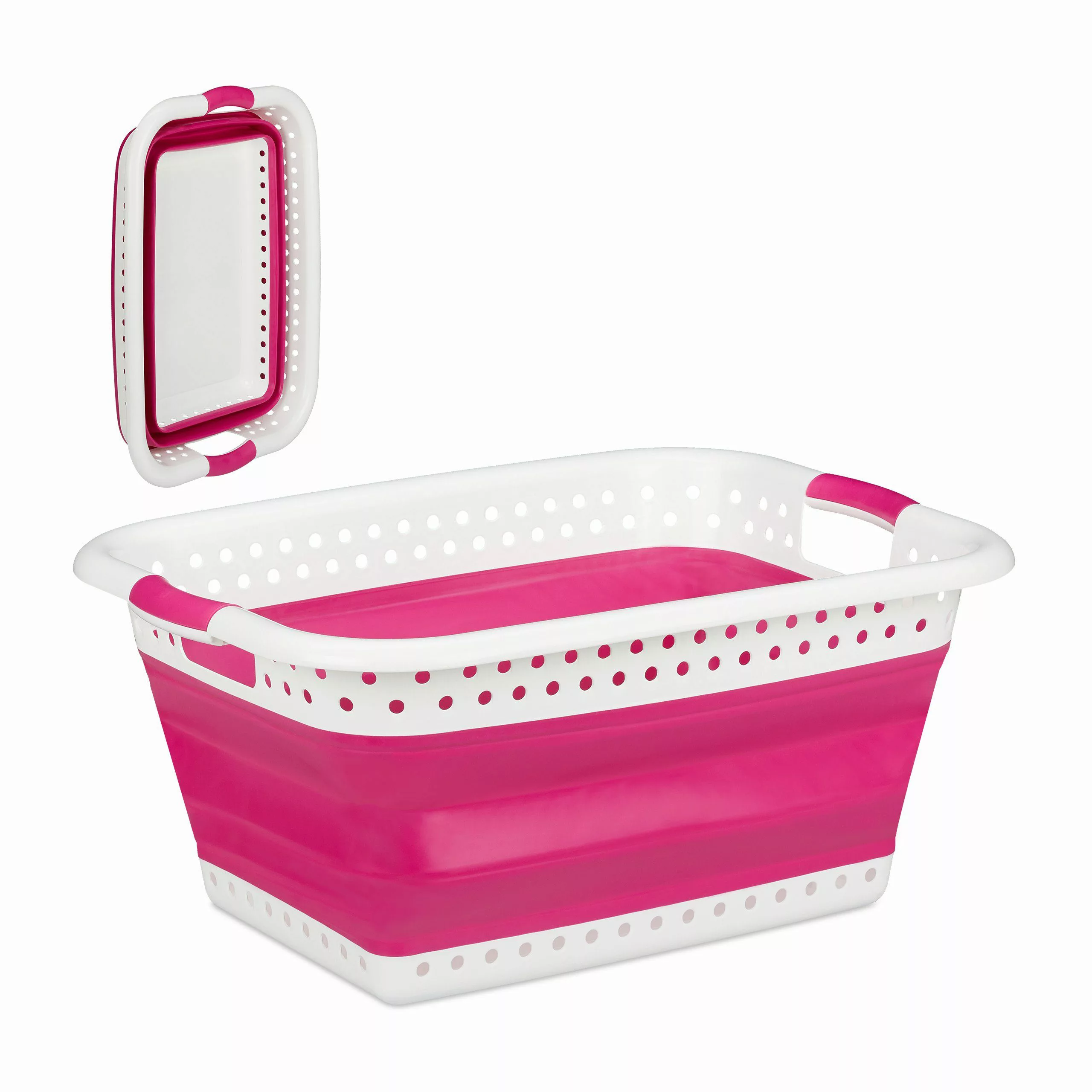 relaxdays Wäschekorb Faltbarer Wäschekorb, Pink günstig online kaufen