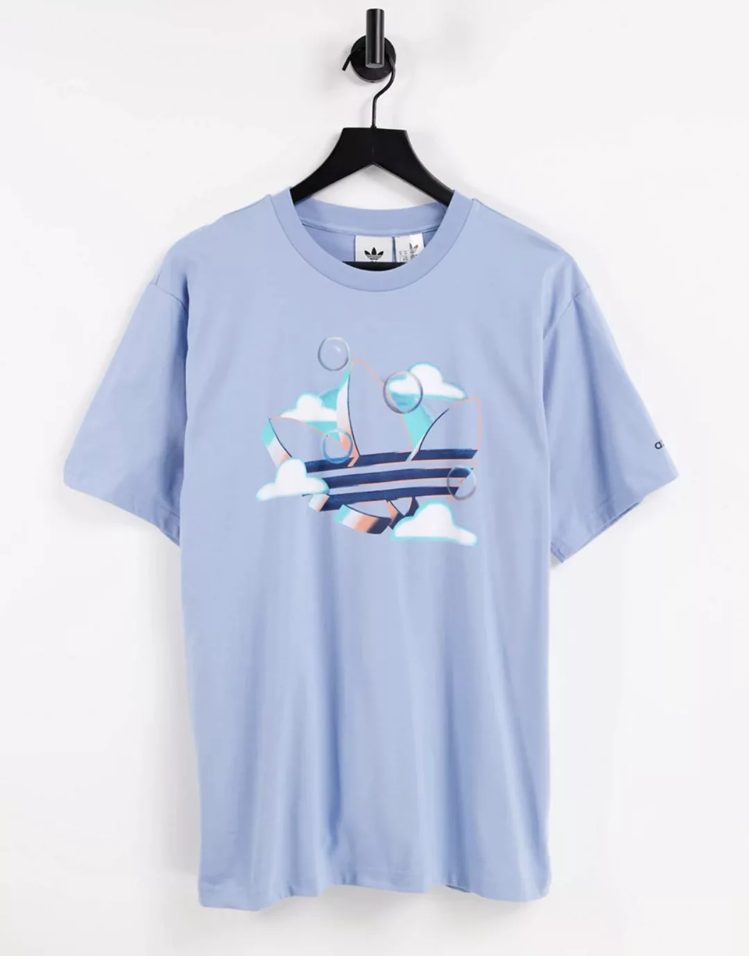 Adidas Originals Summer Trefoil Kurzarm T-shirt L Ambient Sky günstig online kaufen