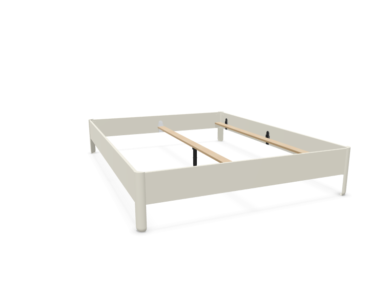 NAIT Doppelbett farbig lackiert Brillantgelb 160 x 210cm Ohne Kopfteil günstig online kaufen