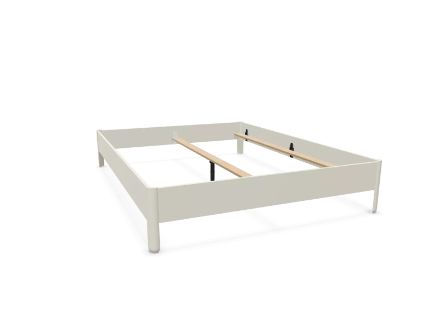 NAIT Doppelbett farbig lackiert Brillantgelb 160 x 210cm Ohne Kopfteil günstig online kaufen