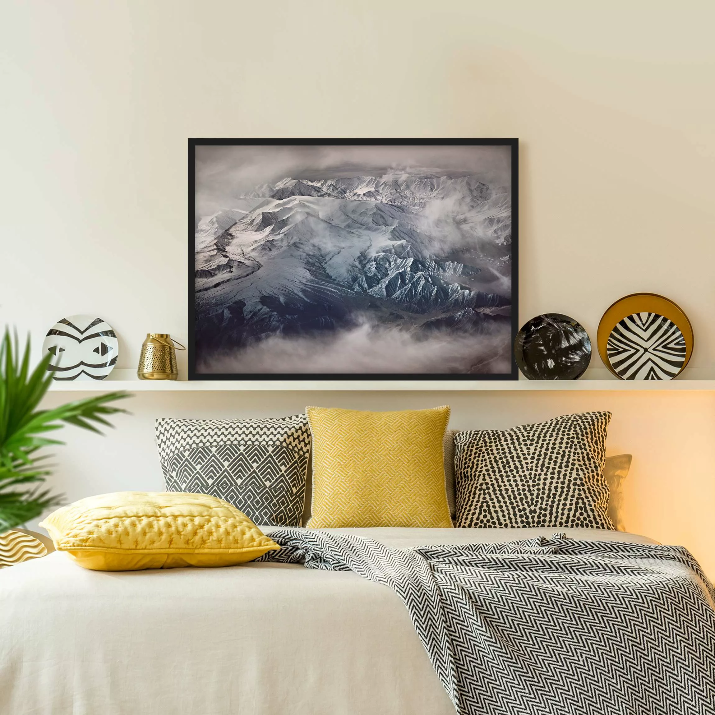 Bild mit Rahmen Natur & Landschaft - Querformat Berge von Tibet günstig online kaufen