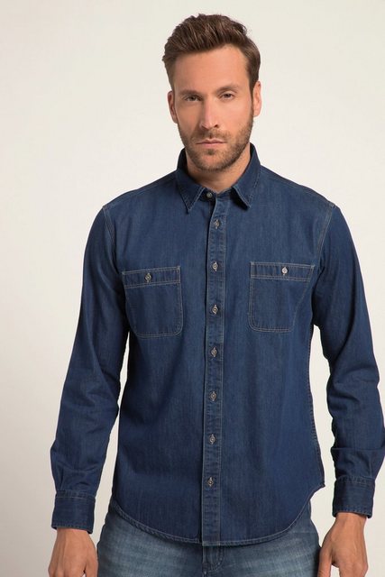 JP1880 Businesshemd Jeanshemd Langarm Kentkragen Modern Fit bis 8 XL günstig online kaufen