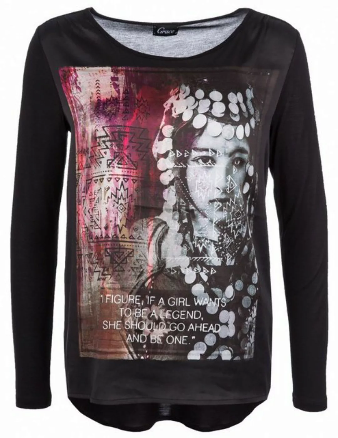 Grace Fashion Langarmshirt Print, Longsleeve günstig online kaufen