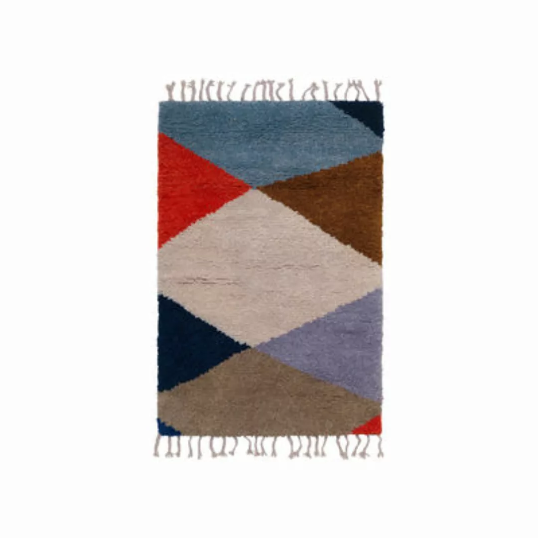 Teppich Harlequin textil bunt / 80 x 120 cm - Handgeknüpfte Wolle - Ferm Li günstig online kaufen