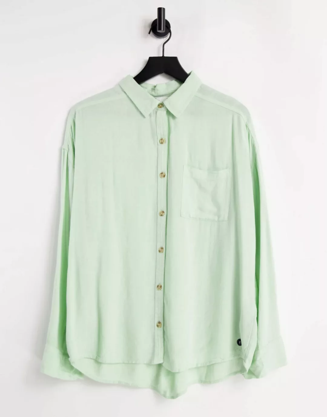 Hollister – Bluse aus Leinen in Grün günstig online kaufen