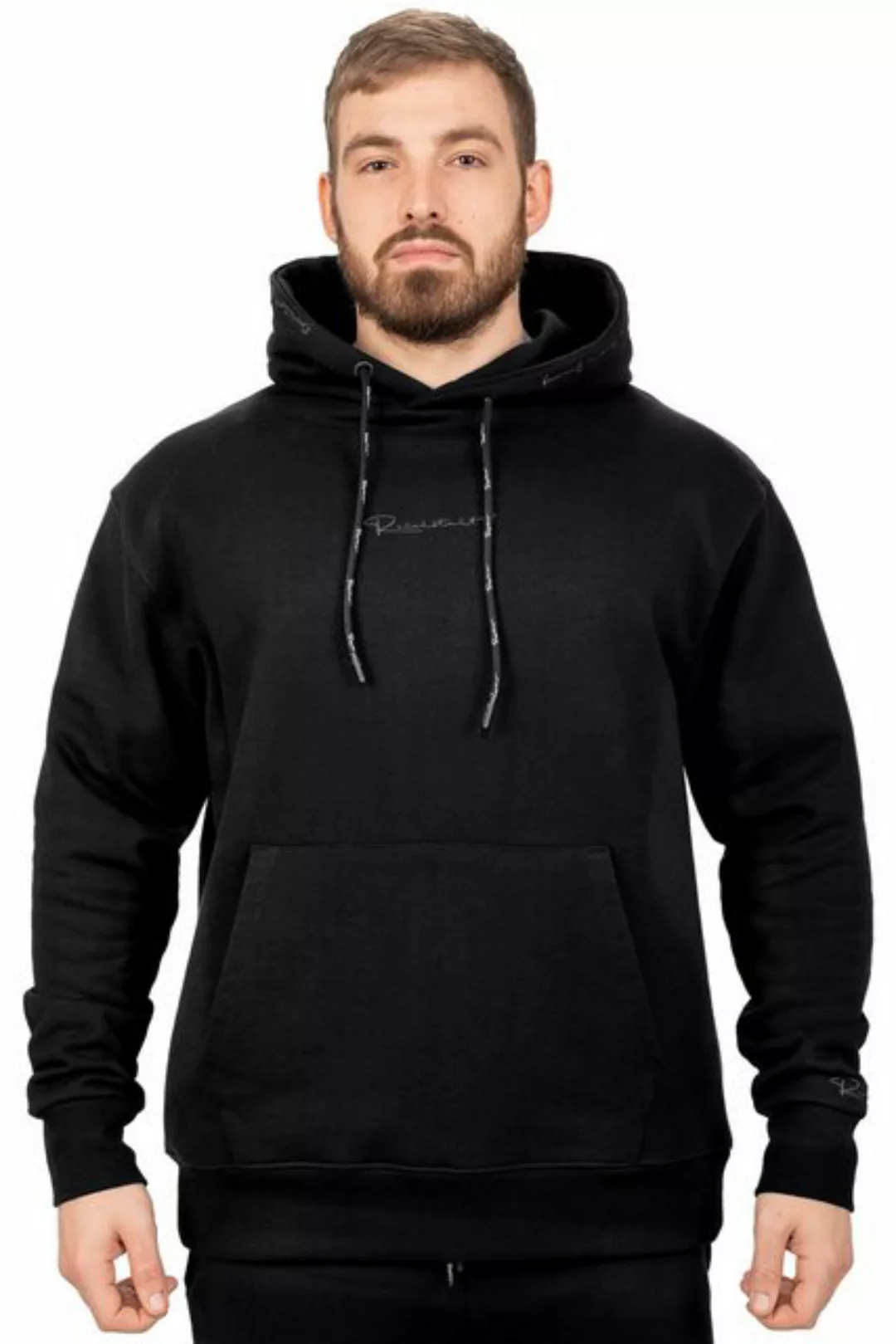 Reichstadt Trainingspullover Sport Herren Hoodie 23RS034 Black L mit Elegan günstig online kaufen